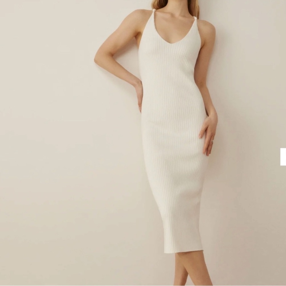 Reformation Brava Ribbed Sweater Dress - Size S